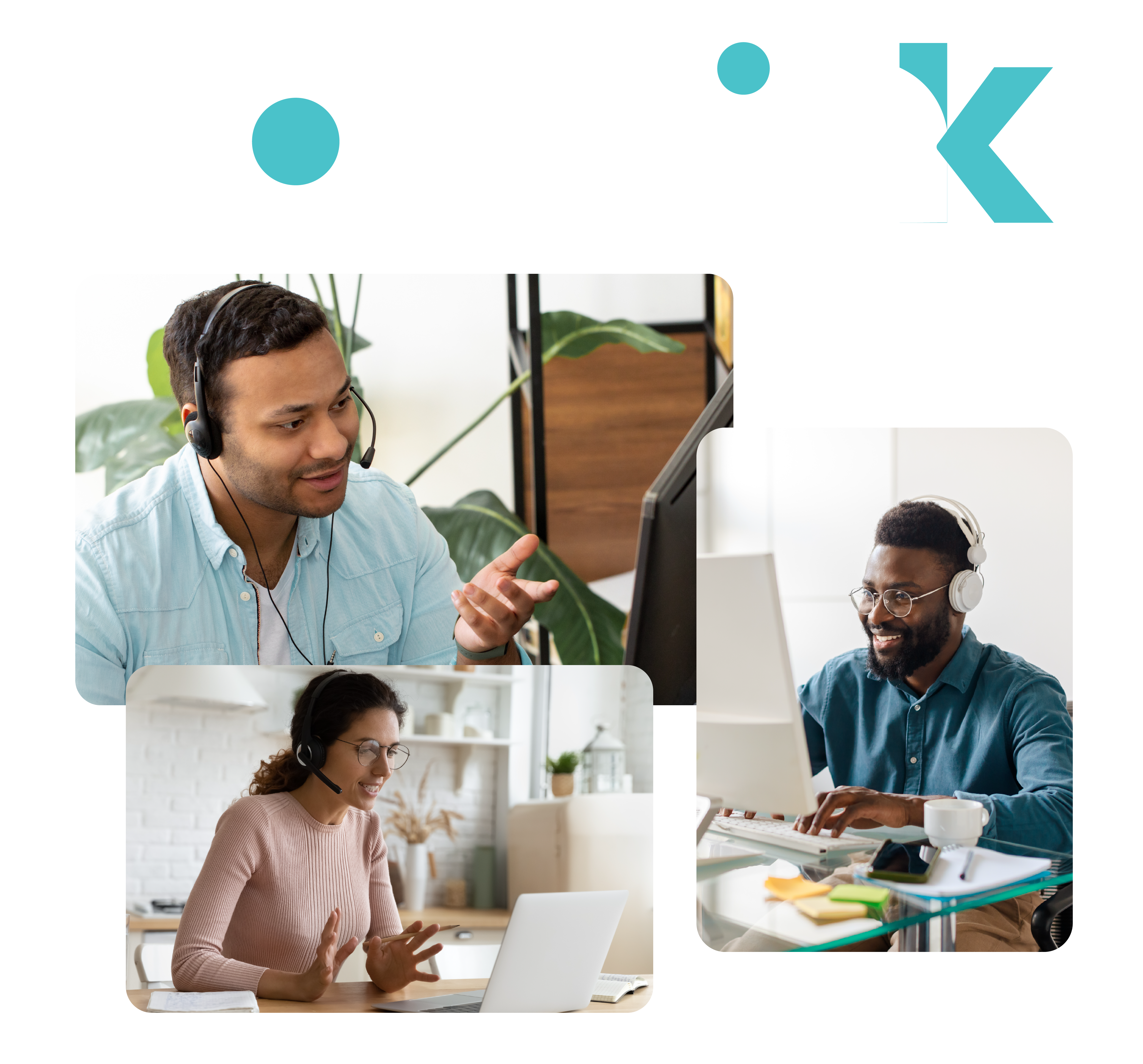 Propio Link logo with photographs of video-remote interpreters